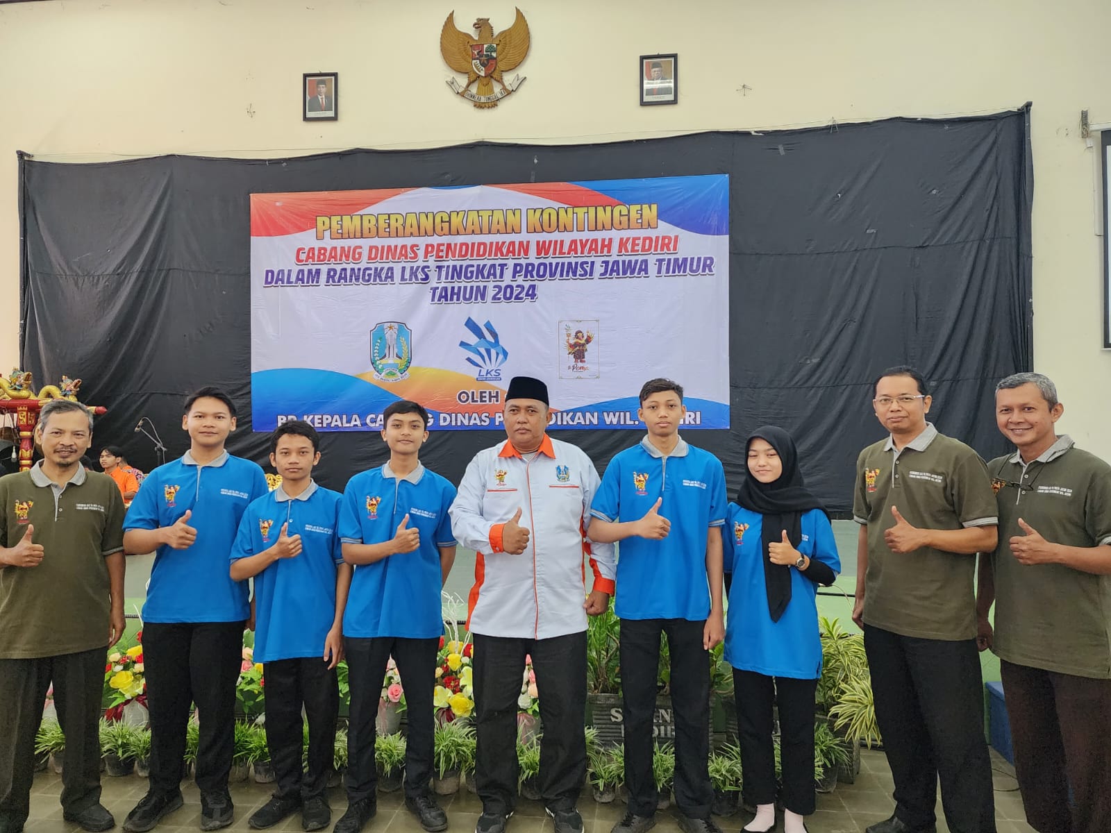 Pemberangkatan Kontingen LKS Tingkat Provinsi Jawa Timur Cabang Dinas Pendidikan Wilayah Kediri