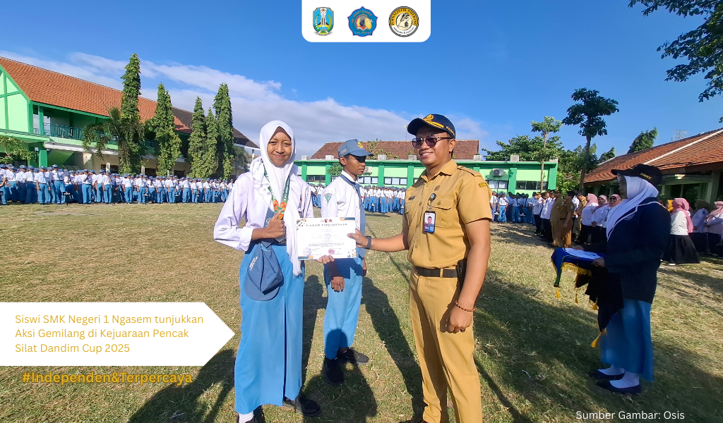 Siswi SMK Negeri 1 Ngasem tunjukkan Aksi Gemilang di Kejuaraan Pencak Silat Dandim Cup 2025